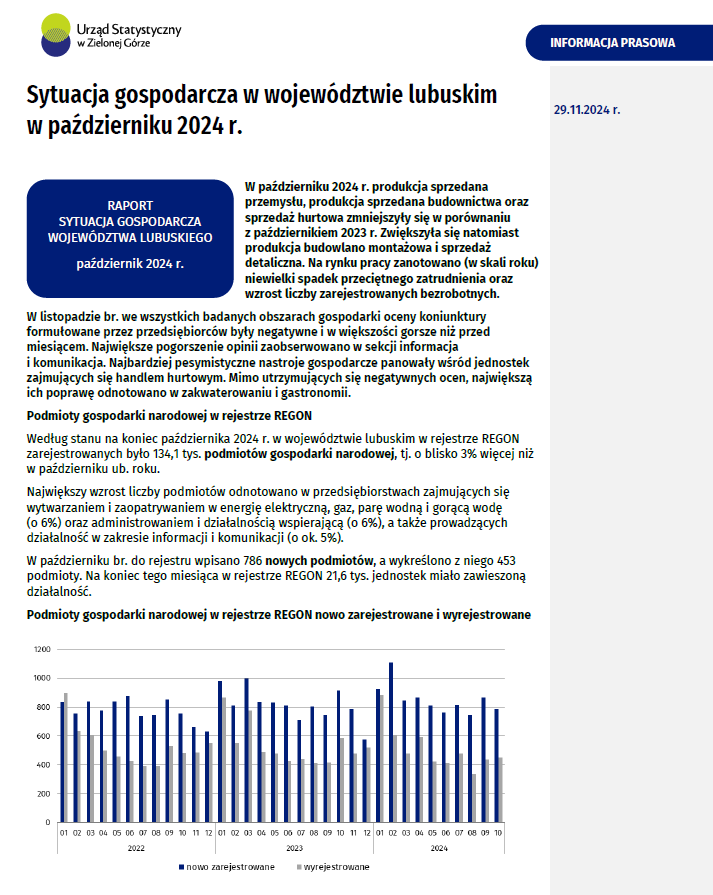 Informacja prasowa w formacie pdf znajduje się w plikach do pobrania.