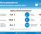 Koniunktura gospodarcza w województwie lubuskim w grudniu 2023 r. - INFOGRAFIKA Foto