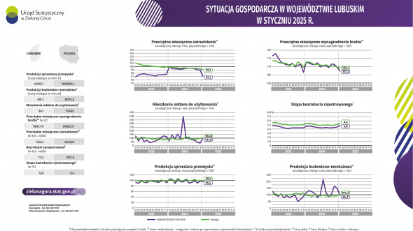 Sytuacja gospodarcza w województwie lubuskim w styczniu 2025 r. - INFOGRAFIKA